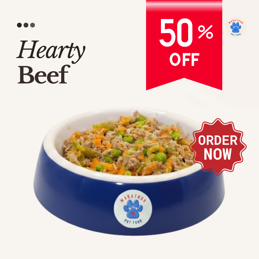Hearty Beef - Wet Food for Dogs and Cats.