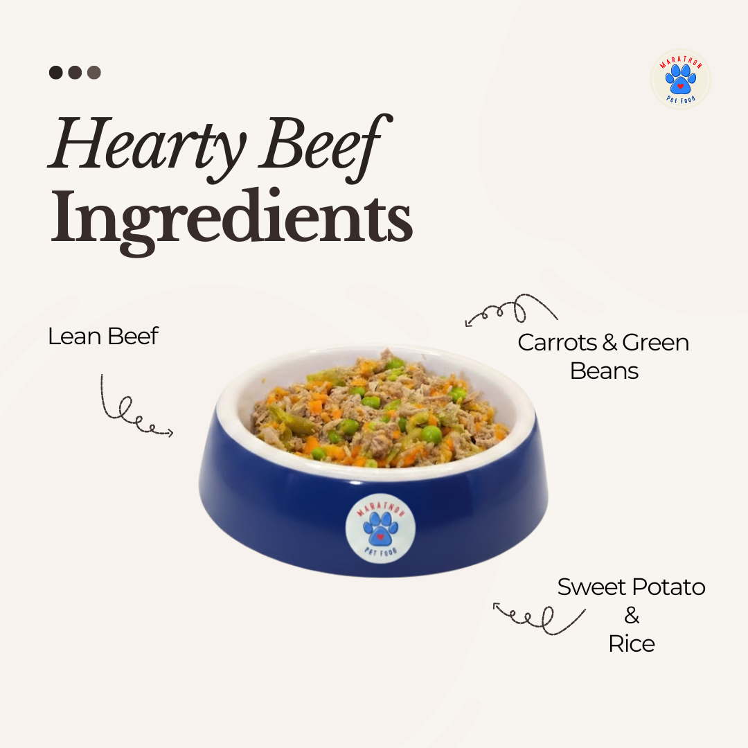 Hearty Beef - Wet Food for Dogs and Cats.