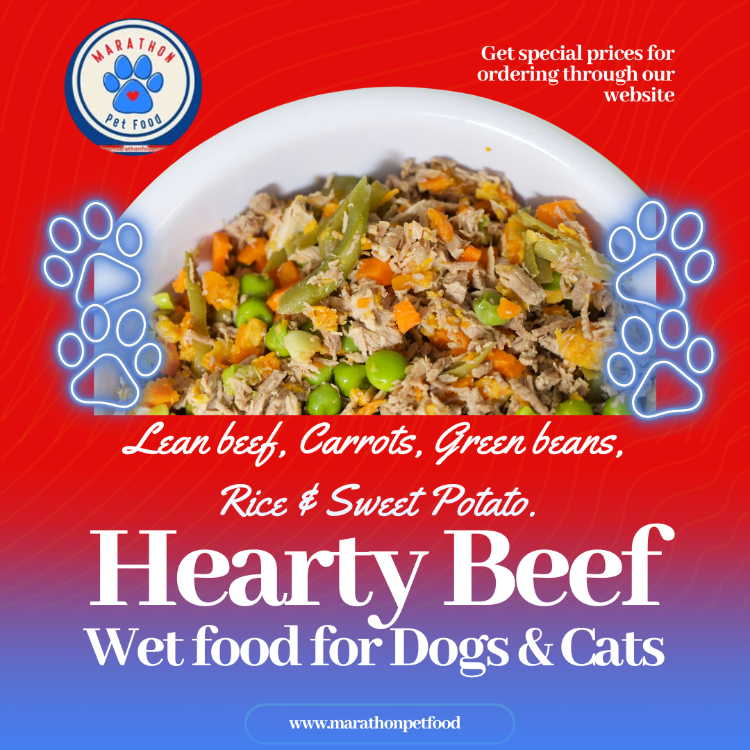 Hearty Beef - Wet Food for Dogs and Cats.