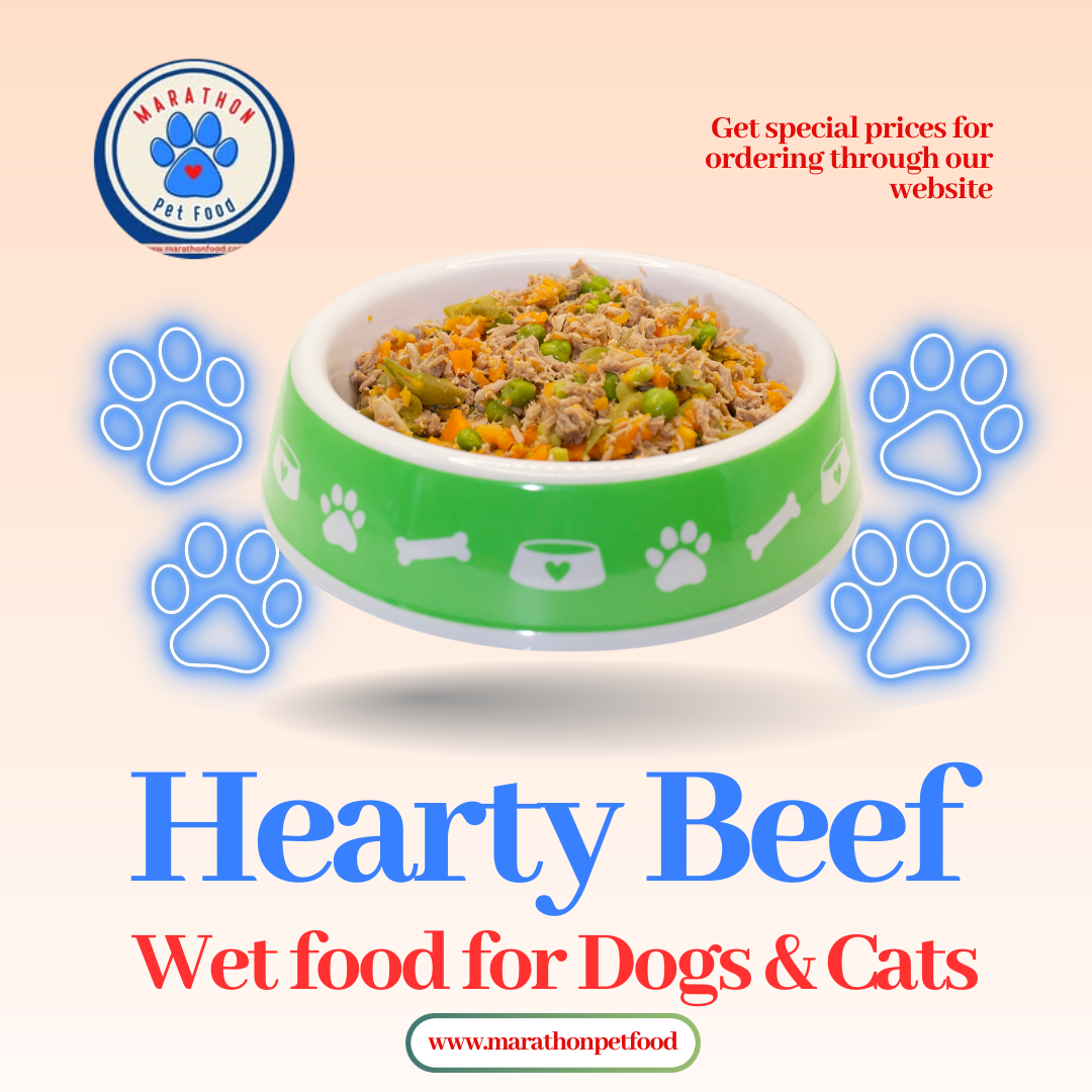 Hearty Beef - Wet Food for Dogs and Cats.