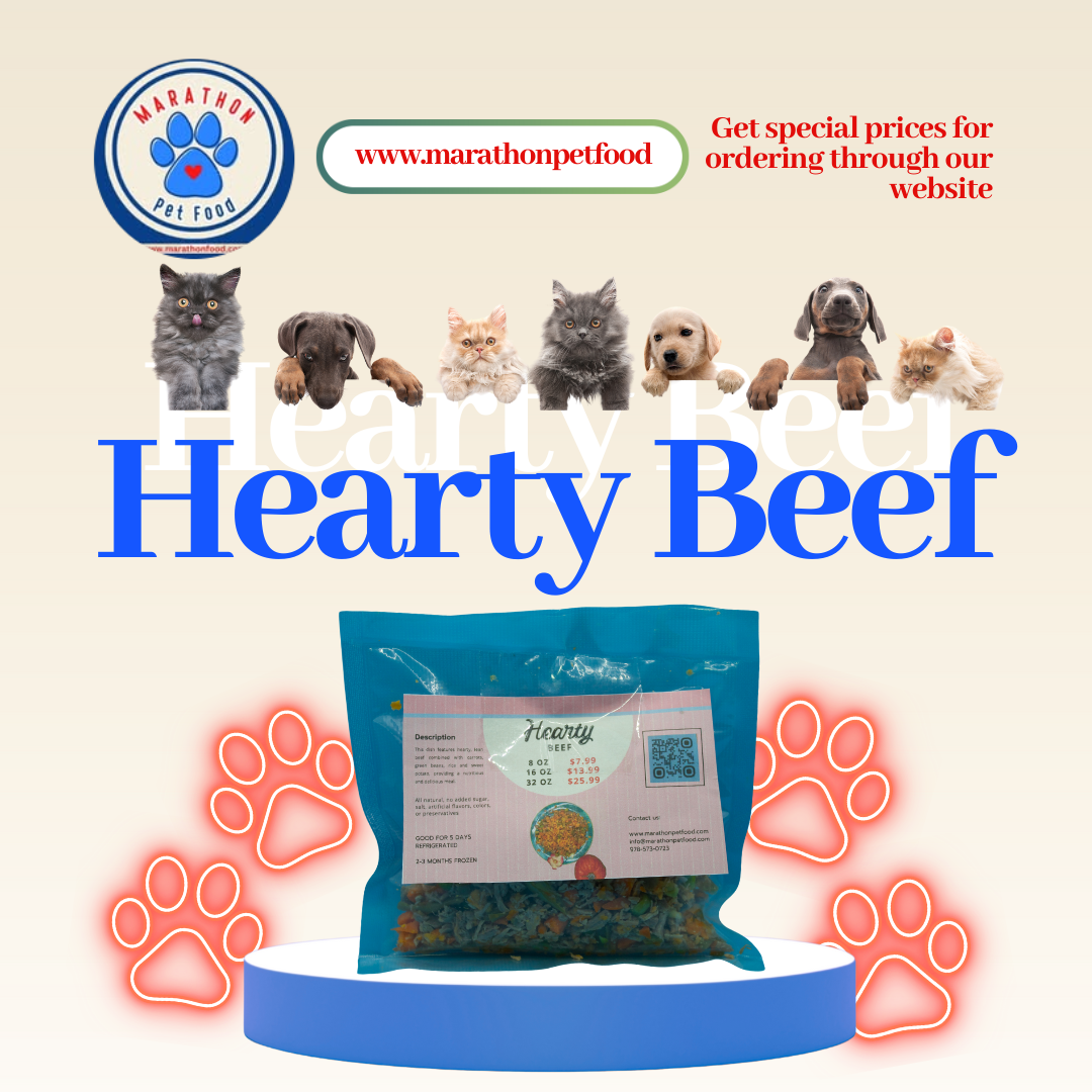 Hearty Beef - Wet Food for Dogs and Cats.